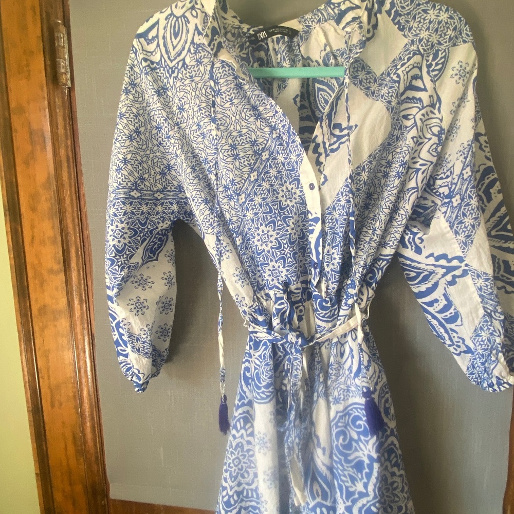 Zara Blue and White dress
